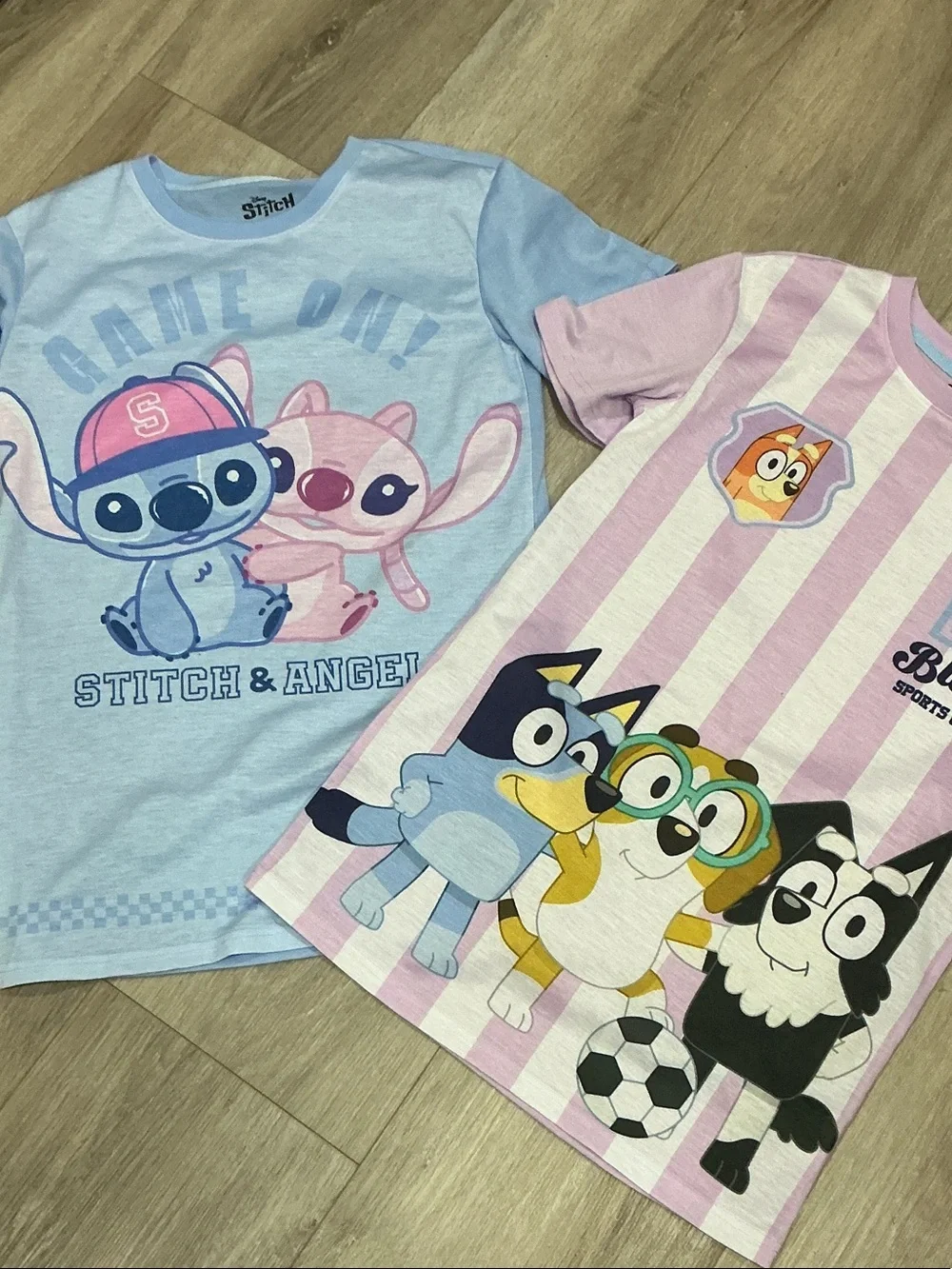 & Angel Light Blue Kids Pajama Top - Cute Character Sleep Tee